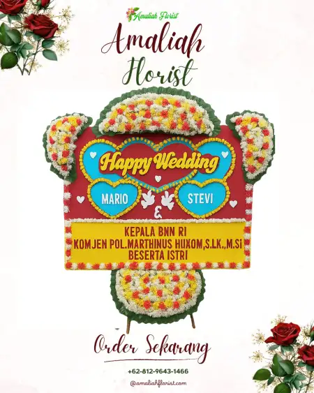 Papan Bunga Pernikahan Rejamulya